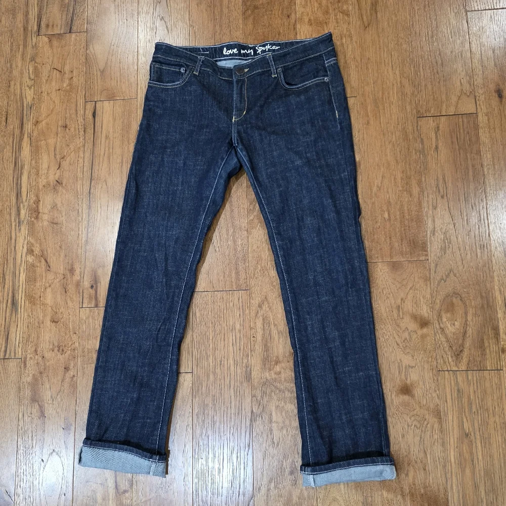 Spykar Aleeza Trendy Dark Wash Low Rise Straight-Leg Stretchy Indie Jeans. 34